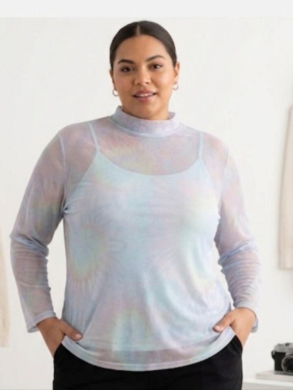 No Boundaries Sheer Pastel Long Sleeve Top